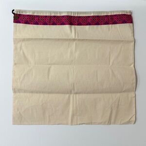 Large Tory Burch Canvas Dust Bag with Pink Geometric Trim
